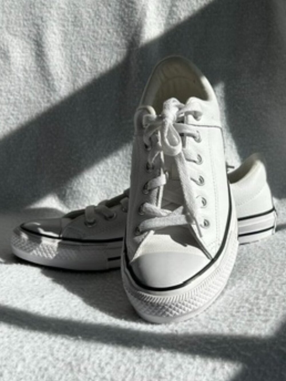 Converse Chuck Taylor All Star Madison White Leather Sneakers-Womens 7 / Mens 5
